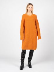 Silvian Heach Sukienka "Giuki" | PGA22285VE | Kobieta | Pomarańczowy. Brązowe sukienki damskie Silvian Heach, na co dzień, xs, bez wzorów, z dzianiny, bez kołnierzyka, bez ramiączek, proste. W wyprzedaży za 329.00 zł.
