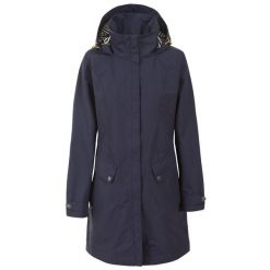 Kurtka Damska Rainy Day Wodoodporna. Niebieskie kurtki sportowe damskie Trespass, l, bez wzorów, z bawełny, bez ramiączek, z kapturem, trekkingowe. Za 375.99 zł.