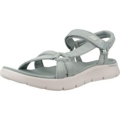Sandały Skechers Model Go Walk Flex Sandal Kolor Niebieski. Niebieskie sandały damskie Skechers, bez wzorów, z tkaniny, bez obcasa, bez zapięcia. Za 229.99 zł.