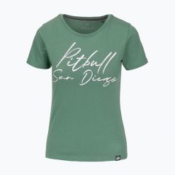 Koszulka damska Pitbull SD. Czerwone koszulki sportowe damskie PITBULL, xs, bez wzorów, bez ramiączek. Za 79.99 zł.