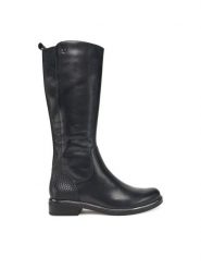 Caprice Oficerki 9-25525-45 Czarny. Czarne kozaki damskie Caprice, bez wzorów, ze skóry, bez obcasa, na płaskiej podeszwie, bez zapięcia. Za 739.99 zł.