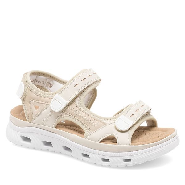 Sandały Rieker. Brązowe sandały damskie Rieker, bez wzorów, bez obcasa, na płaskiej podeszwie, bez zapięcia. Za 259.99 zł.