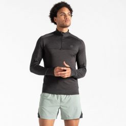 Bluza sportowa męska z suwakiem termiczna Powet Up II. Czarne bluzy sportowe męskie Dare 2B, na zimę, m, bez wzorów, z elastanu, bez kaptura, narciarskie. W wyprzedaży za 149.99 zł.