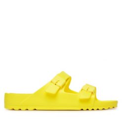 Klapki Scholl. Żółte klapki damskie Scholl, bez wzorów, bez obcasa, bez zapięcia. Za 119.99 zł.