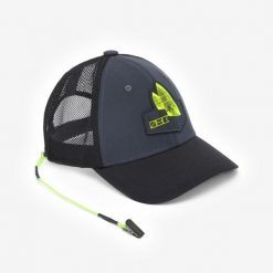 Czapka z daszkiem żeglarska Decathlon 500. Czarne czapki damskie Decathlon, bez wzorów, z elastanu, sportowe. Za 49.99 zł.