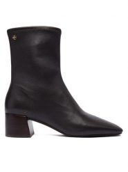 Tory Burch Botki 179613 Brązowy. Brązowe botki damskie Tory Burch, bez wzorów, ze skóry, bez obcasa, na słupku, bez zapięcia. Za 1,669.00 zł.