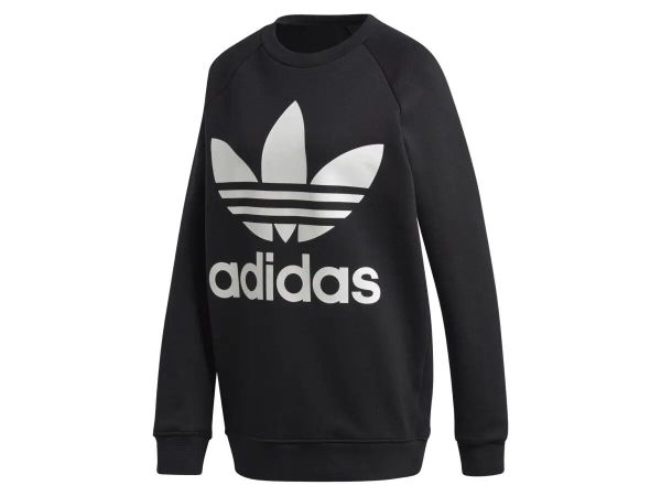 Bluza damska ADIDAS OVERSIZED SWEAT 32. Czarne bluzy damskie Adidas, uniwersalny, bez wzorów, z bawełny, eleganckie, bez ramiączek, bez kaptura. Za 329.00 zł.