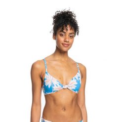 Góra od stroju kąpielowego ROXY PT Roxy Love The Surf Knot. Niebieskie bikini Roxy, xl, bez wzorów. Za 89.99 zł.