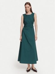 Weekend Max Mara Sukienka koktajlowa Gentile 2625226091 Zielony ciemny Regular Fit. Zielone sukienki damskie Weekend Max Mara, bez wzorów, z bawełny, wizytowe, bez kołnierzyka, bez ramiączek. Za 1,389.00 zł.