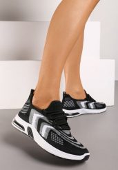 Czarne Buty Sportowe Adialla. Czarne obuwie sportowe damskie Born2be, z aplikacjami, bez zapięcia. Za 44.99 zł.