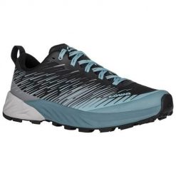 Buty trekkingowe damskie Lowa Amplux. Niebieskie obuwie trekkingowe damskie Lowa, z materiału, bez zapięcia. Za 631.20 zł.