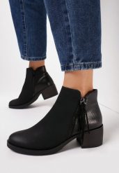 Czarne Matowe Botki On Your Mind. Czarne botki damskie Born2be, bez wzorów, ze skóry, bez obcasa, na obcasie, bez zapięcia. Za 54.99 zł.