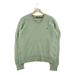 Second life - Kobieta Zielony Sweter z Wełny - Jak nowy. Zielone swetry nierozpinane damskie Ralph Lauren, bez wzorów, z wełny, sportowe, bez kołnierzyka, bez ramiączek. Za 212.96 zł.