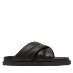 Klapki HÖGL. Czarne klapki damskie HÖGL, bez wzorów, bez obcasa, bez zapięcia. Za 649.99 zł.