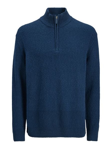 Jack & Jones Sweter Point 12287316 Niebieski Relaxed Fit. Niebieskie swetry męskie Jack & Jones, m, bez wzorów, z bawełny, bez kołnierzyka, bez ramiączek. Za 219.99 zł.