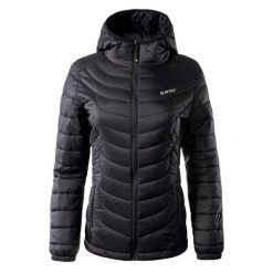 Kurtka Ocieplana Damska Lady Neva. Czarne kurtki sportowe damskie Hi-tec, s, bez wzorów, z puchu, bez ramiączek, bez kaptura, trekkingowe. Za 244.99 zł.