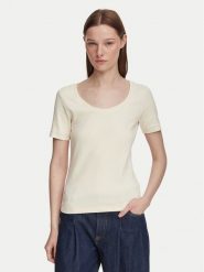 Weekend Max Mara T-Shirt Multij 2625946031 Kremowy Regular Fit. Białe t-shirty damskie Weekend Max Mara, s, bez wzorów, z bawełny, bez kołnierzyka, bez ramiączek. Za 374.99 zł.