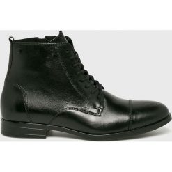 Badura - Buty. Czarne botki męskie Badura, bez wzorów, z materiału, casualowe, bez obcasa, bez zapięcia. W wyprzedaży za 319.90 zł.
