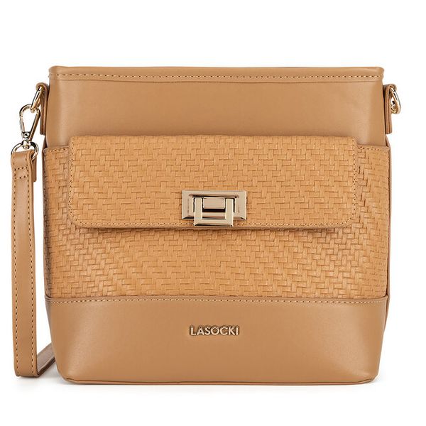 Torebka Lasocki. Brązowe listonoszki damskie Lasocki, bez wzorów, bez dodatków. Za 149.99 zł.
