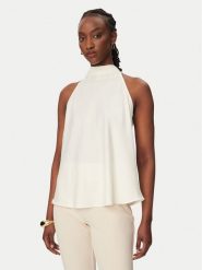 Rinascimento Bluzka CFC0127770003 Biały Regular Fit. Białe bluzki damskie Rinascimento, l, bez wzorów, z syntetyku, bez kołnierzyka, bez ramiączek. Za 279.99 zł.