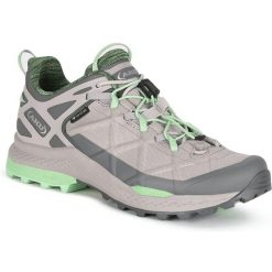 Buty trekkingowe damskie Aku Rocket Dfs Gtx. Szare obuwie trekkingowe damskie Aku, z materiału, bez zapięcia. Za 801.00 zł.