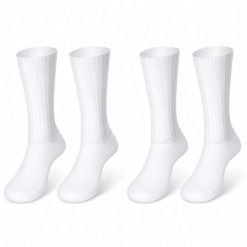 Skarpety rowerowe Aero Whiteline – zestaw 2 par, półwysokie, z silikonowym. Białe skarpetki damskie VELKYNE, bez wzorów, z elastanu. Za 123.99 zł.