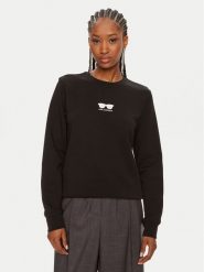 KARL LAGERFELD Bluza 245W1813 Czarny Regular Fit. Czarne bluzy damskie KARL LAGERFELD, m, bez wzorów, z bawełny, bez ramiączek, bez kaptura. Za 659.99 zł.