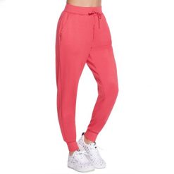 Spodnie sportowe damskie Skechers Skechluxe Restful Jogger Pant. Czerwone obuwie sportowe damskie Skechers, bez wzorów, z elastanu, bez zapięcia, na fitness i siłownię. Za 159.99 zł.