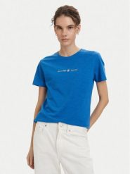 Beverly Hills Polo Club T-Shirt P-SS26W-TS6510 Niebieski Regular Fit. Niebieskie t-shirty damskie Beverly Hills Polo Club, m, bez wzorów, z bawełny, bez kołnierzyka, bez ramiączek. Za 139.99 zł.