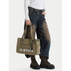 Torebka G-Star Raw. Brązowe shopperki damskie G-Star Raw, bez wzorów, bez dodatków. Za 199.99 zł.