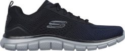Skechers Buty męskie Skechers Track-Ripkent czarno-granatowe 232399 NVBK 40. Czarne buty sportowe męskie Skechers, m, bez wzorów. Za 247.31 zł.
