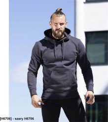 Ardon RIVARY - Męska bluza kangurek elastyczny śćiągacz pa i rękawy 65 % bawełna, 35 % poliester, 320 g/m2 - szary H6706 4XL. Szare bluzy męskie Ardon, m, bez wzorów, z bawełny, bez ramiączek, bez kaptura. Za 133.44 zł.