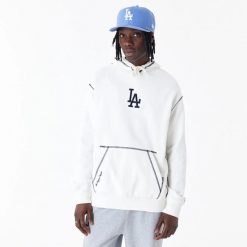 Bluza z kapturem Los Angeles Dodgers MLB World Series. Białe bluzy damskie New Era, l, bez wzorów, z bawełny, bez ramiączek, z kapturem. Za 343.50 zł.