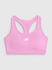 4F Biustonosz treningowy z niskim wsparciem damski - różowy M. Czerwone bielizna sportowa damska 4F, l, bez wzorów, z gumy. Za 119.99 zł.