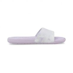 Klapki damskie Puma Cool Cat Hazy. Białe klapki damskie Puma, bez wzorów, z materiału, sportowe, bez obcasa, bez zapięcia. Za 146.00 zł.