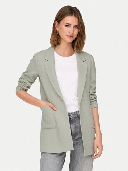 ONLY Marynarka Baker 15218396 Zielony Regular Fit. Zielone marynarki i żakiety damskie ONLY, bez wzorów, z bawełny, bez kołnierzyka, bez ramiączek. Za 139.99 zł.