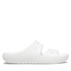 Klapki Crocs. Niebieskie klapki damskie Crocs, bez wzorów, bez obcasa, bez zapięcia. Za 189.99 zł.