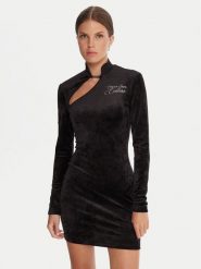Versace Jeans Couture Sukienka koktajlowa 79HAO9A1 J0241 Czarny Slim Fit. Czarne sukienki damskie Versace Jeans Couture, bez wzorów, z jeansu, wizytowe, bez kołnierzyka, bez ramiączek. Za 949.99 zł.