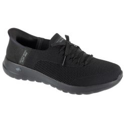 Buty sportowe Sneakersy damskie, Slip-Ins: Go Walk Joy - Abby. Czarne obuwie sportowe damskie Skechers, bez wzorów, bez zapięcia, trekkingowe, Skechers Sport. Za 269.99 zł.