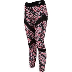 Legginsy w kolorze jasnoróżowo-czarnym do biegania. Czarne legginsy damskie Northvalley, bez wzorów, z materiału. W wyprzedaży za 79.95 zł.