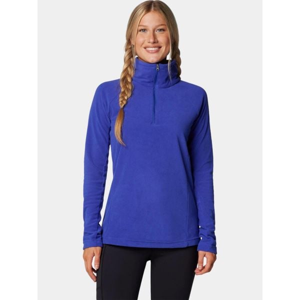 Bluza polarowa damska Columbia Glacial IV 1/2 Zip. Niebieskie bluzy damskie Columbia, xs, bez wzorów, z polaru, sportowe, bez ramiączek, bez kaptura. Za 89.99 zł.