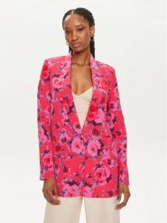 Morgan Marynarka 241-VOLIN.F Różowy Regular Fit. Czerwone marynarki i żakiety damskie Morgan, bez wzorów, z syntetyku, bez kołnierzyka, bez ramiączek. Za 479.99 zł.