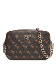 Guess Torebka Noelle II HWQG96 72140 Brązowy. Brązowe torebki do ręki damskie Guess, z aplikacjami, ze skóry, bez dodatków. Za 379.99 zł.