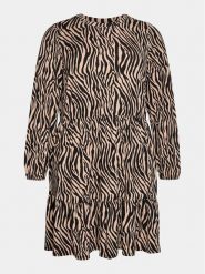 Vero Moda Curve Sukienka codzienna Ina 10301827 Beżowy Oversize. Brązowe sukienki damskie Vero Moda Curve, na co dzień, bez wzorów, z syntetyku, bez kołnierzyka, bez ramiączek, oversize. Za 79.99 zł.