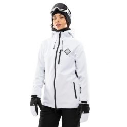 Damska kurtka snowboardowa Sporty zimowe Siroko W2-W Nevelgeist. Białe kurtki sportowe damskie SIROKO, na zimę, m, bez wzorów, z materiału, bez ramiączek, bez kaptura, narciarskie. Za 607.00 zł.