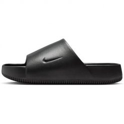 Klapki męskie Nike Calm Slide. Czarne klapki męskie Nike, bez wzorów, z materiału, bez zapięcia. Za 337.00 zł.