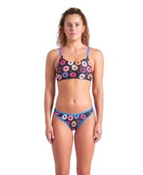 Strój Kąpielowy Damski Arena Donuts Bikini Bandeau. Czerwone stroje kąpielowe damskie ARENA, xs, bez wzorów, z materiału. Za 259.99 zł.