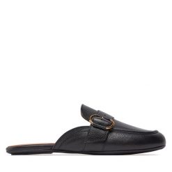 Klapki Geox. Czarne klapki damskie Geox, bez wzorów, bez obcasa, bez zapięcia. Za 329.99 zł.