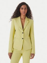 HUGO Marynarka Agonia-1 50539976 Zielony Slim Fit. Zielone marynarki i żakiety damskie Hugo, bez wzorów, z syntetyku, bez kołnierzyka, bez ramiączek. Za 859.99 zł.