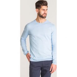 Błękitny sweter Joop Lenz. Niebieskie swetry męskie Joop! Collection, l, z aplikacjami, bez kołnierzyka, bez ramiączek. Za 200.00 zł.